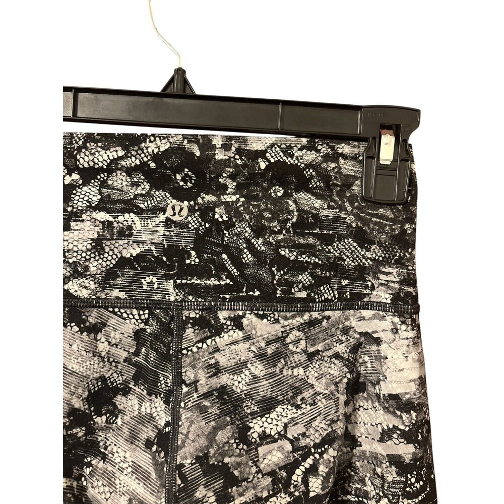Lululemon 4 Wunder Under High Rise Leggings Pants Black Gray Sporty Gym - Picture 4 of 5